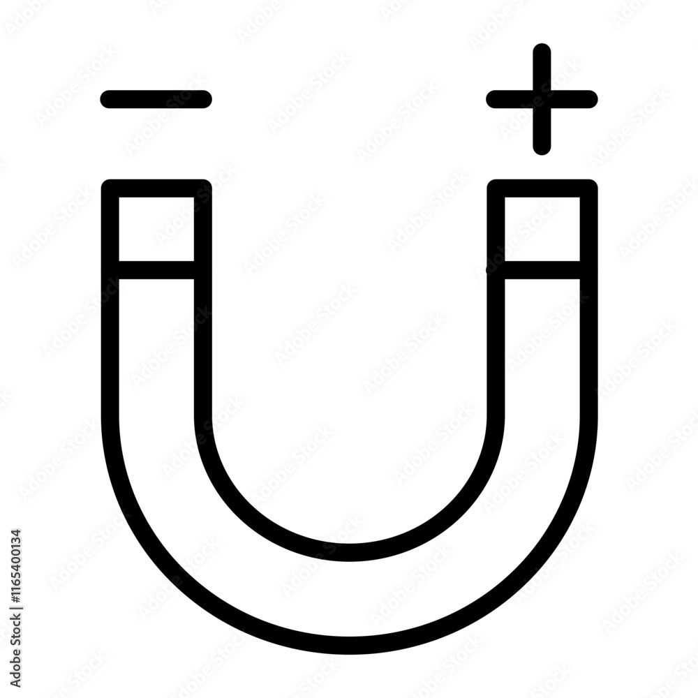 Magnet Vector Line Icon Design Magnet Vector Line Icon Design