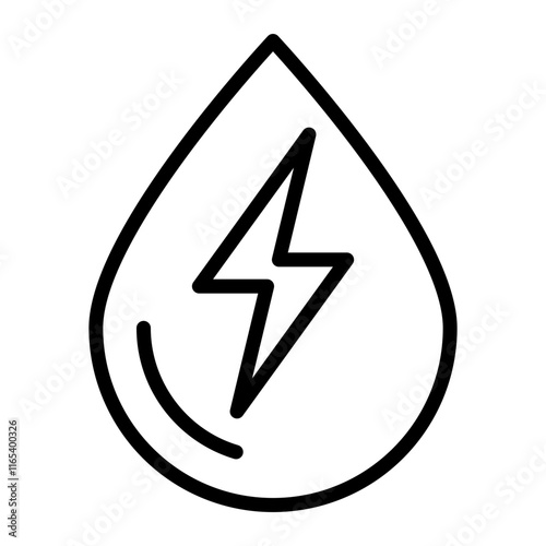 Hydeo Energy Vector Line Icon Design