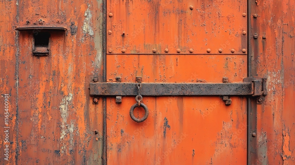 Weathered Rusty Wall with Textures and Old Paint Details Weathered Rusty Wall with Textures and Old Paint Details