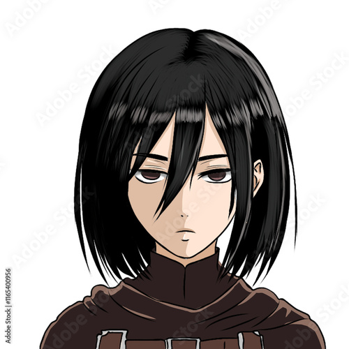 Fan Art of a Strong Female Warrior in Anime Style