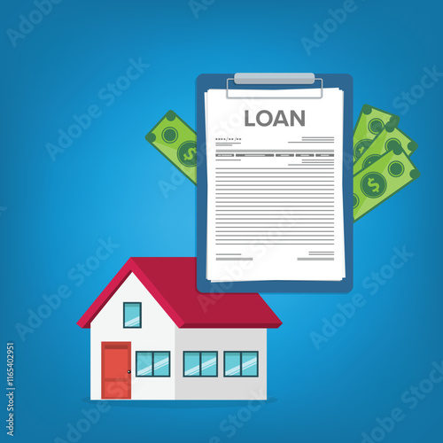 Real estate property loan or tax form, insurance broker loan application, legislation act statement, loan, mortgage, credit, policy agreement, legal law home house owner development document.