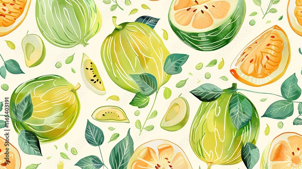 Honeydew seamless pattern wallpaper Honeydew seamless pattern wallpaper