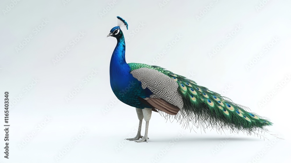 Fototapeta premium peacock. peacock on white background. animal