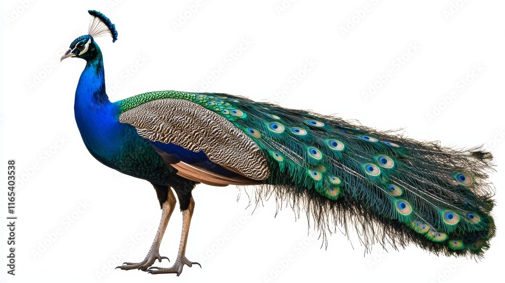 Fototapeta premium peacock. peacock on white background. animal