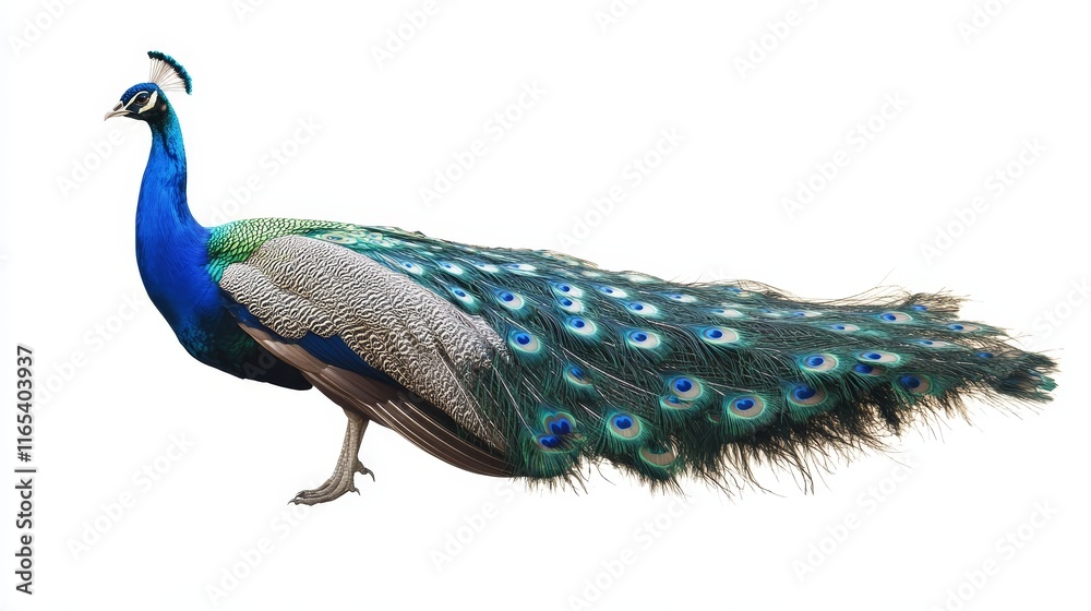 Fototapeta premium peacock. peacock on white background. animal