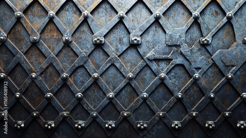 Industrial Metal Background with Detailed Design Elements