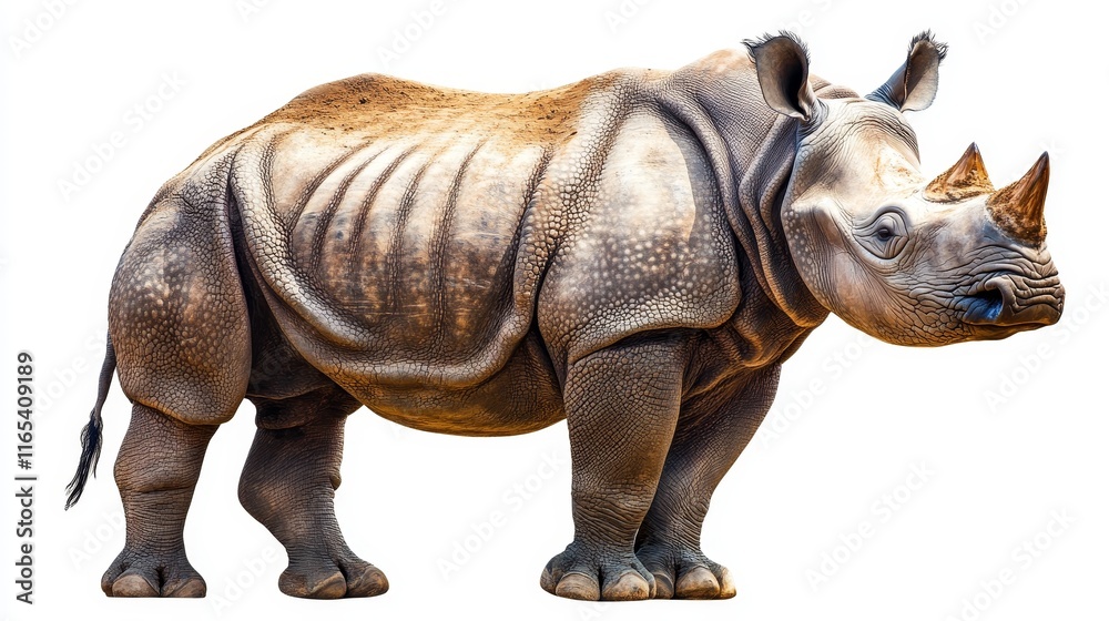 Fototapeta premium rhinoceros. rhinoceros on white background. animal