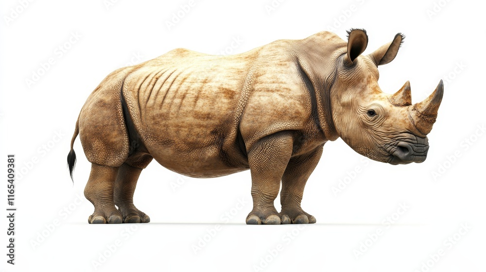 rhinoceros. rhinoceros on white background. animal rhinoceros. rhinoceros on white background. animal