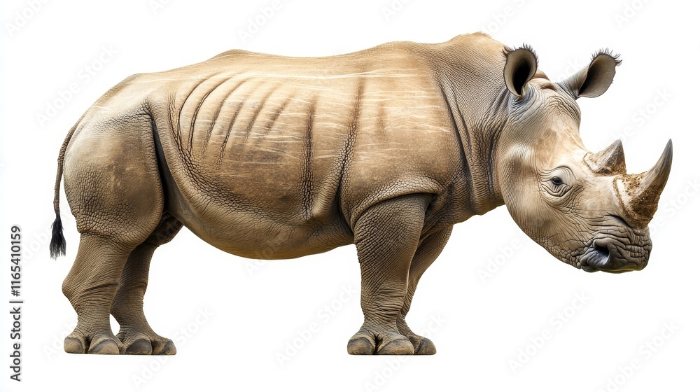 Fototapeta premium rhinoceros. rhinoceros on white background. animal