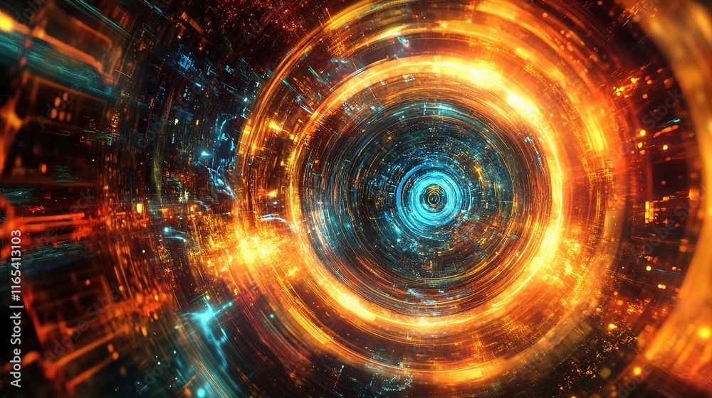 Obraz premium Dynamic Ultra Futurist Abstract Background with Vibrant Colors