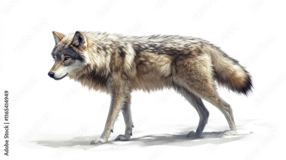 Obraz premium wolf. wolf on white background. Animal