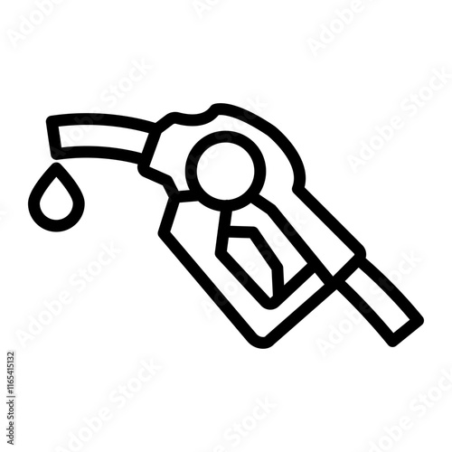 Petrol Pump Vector Line Icon Design