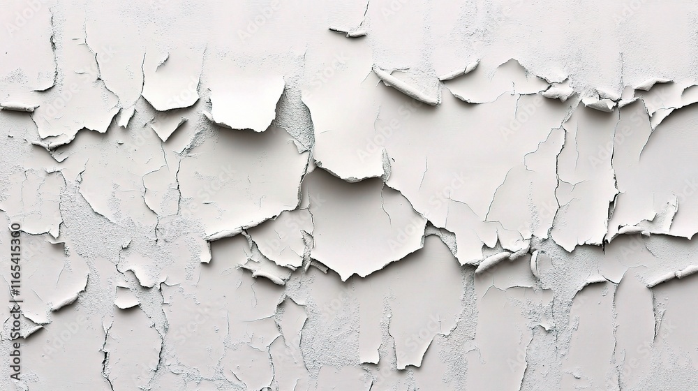 Detailed Panorama of Old White Cement Wall with Peeling Paint Detailed Panorama of Old White Cement Wall with Peeling Paint