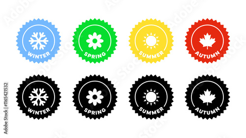 Season icons. Four seasons of the year icons