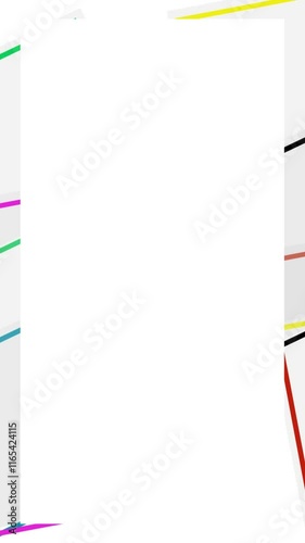 Artistic colored vertical borders and Frames, Photo frames, Colorful Borders,