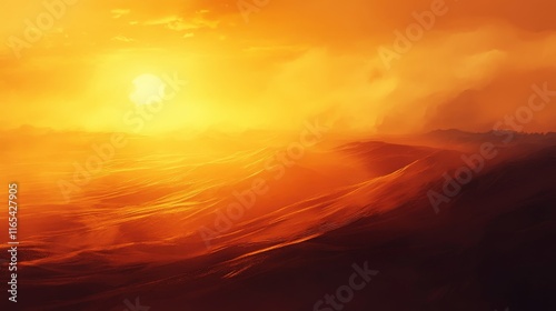 Journey of the sun Across Desert - Generative AI