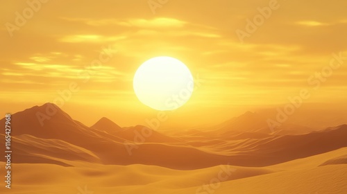 Journey of the sun Across Desert - Generative AI