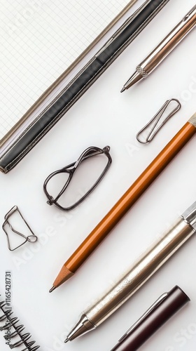 Wallpaper Mural Organized Workspace with Essential Stationery Torontodigital.ca