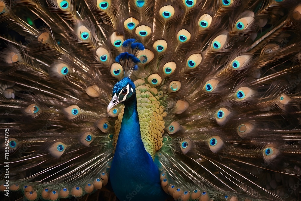 Obraz premium A beautiful peacock 