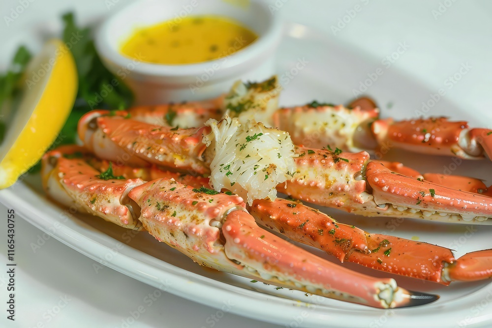 Fried crab legs with drawn butter Fried crab legs with drawn butter