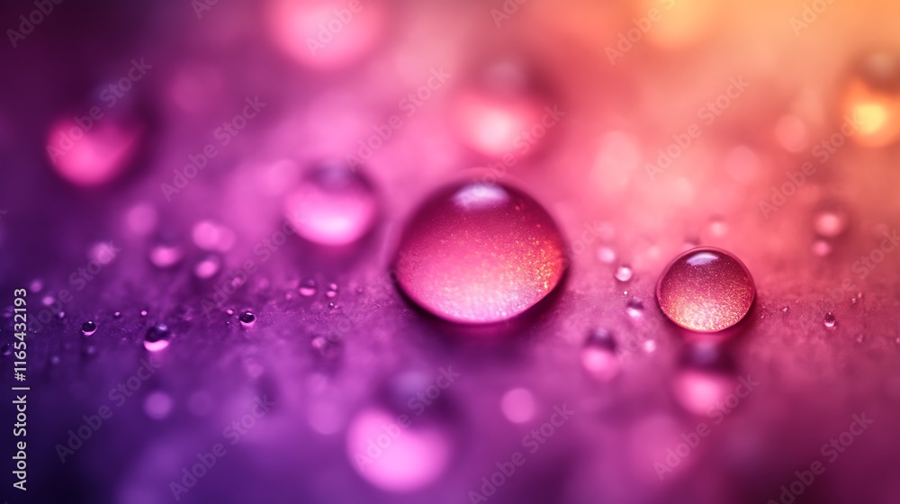 Vibrant Pink and Purple Water Droplets Abstract Vibrant Pink and Purple Water Droplets Abstract
