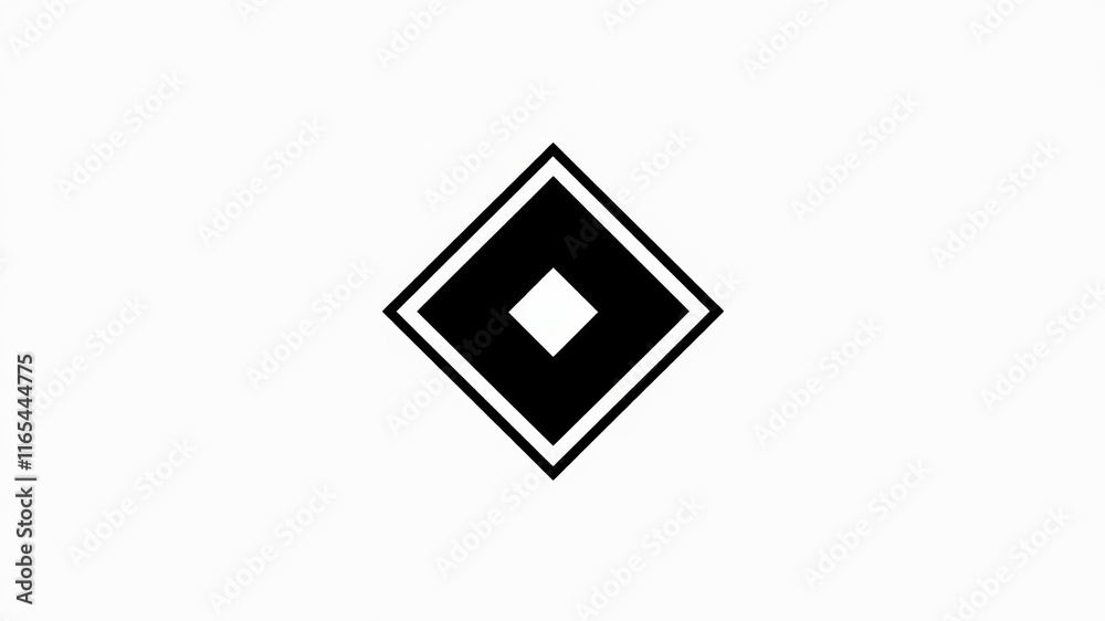 A minimalist black square with a sleek diamond shape in the center, perfect for modern design concepts, design, simple A minimalist black square with a sleek diamond shape in the center, perfect for modern design concepts, design, simple