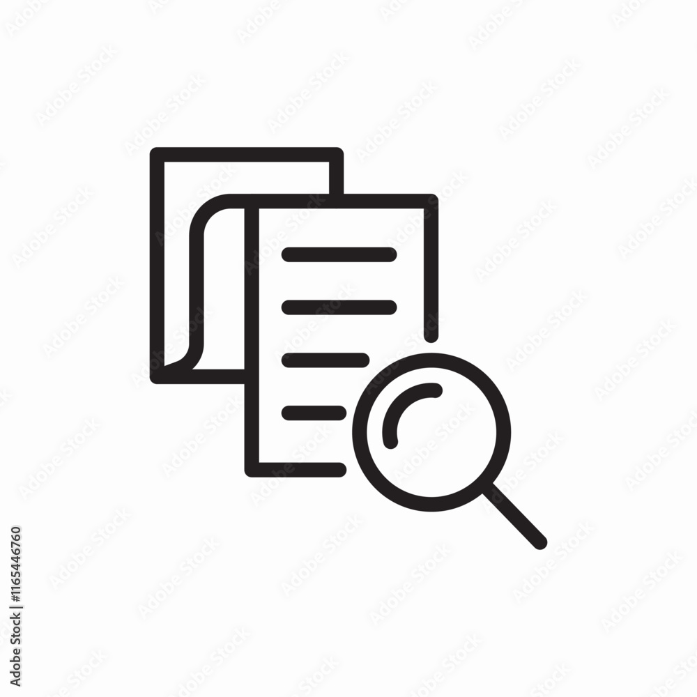 Document search analysis review icon vector sign
Document search analysis review icon vector sign