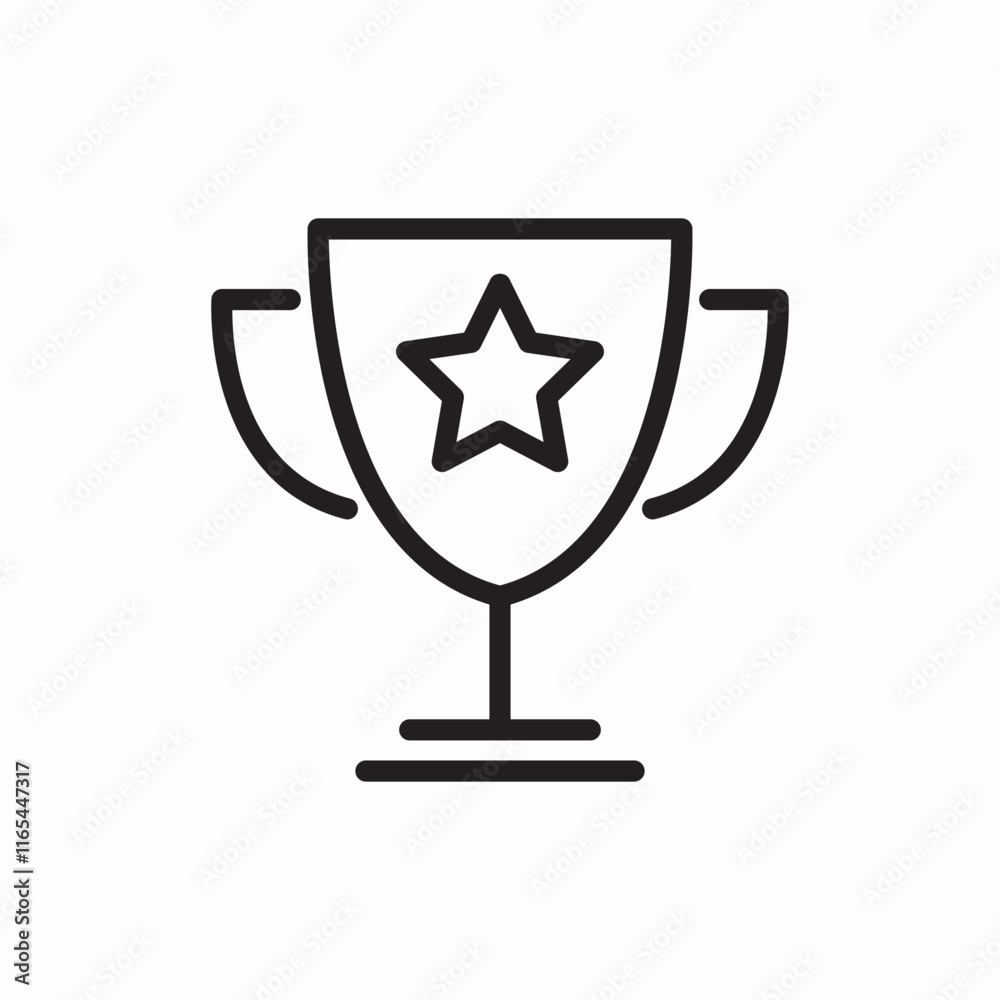 Achievement trophy award winner icon vector sign
Achievement trophy award winner icon vector sign
