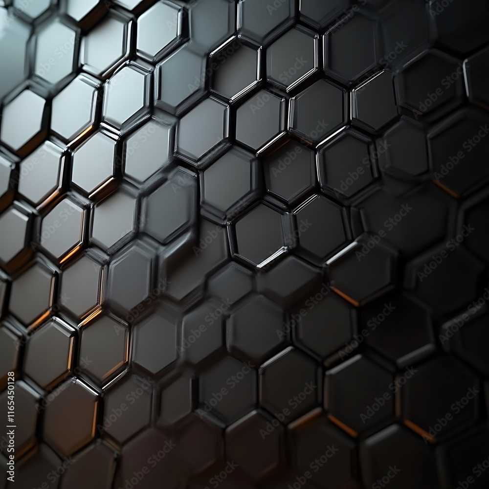 Abstract Dark Hexagon Pattern Background Image Abstract Dark Hexagon Pattern Background Image