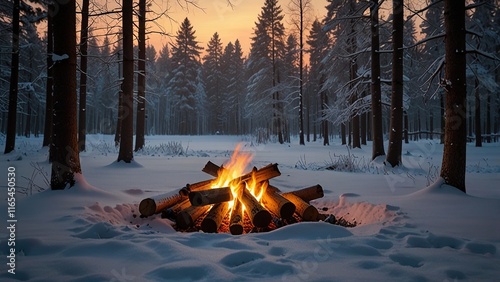 winter lake background