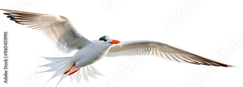 Wildlife Seabird with White Feathers on a Clear Sky
