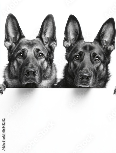 Two Dogs Reading Sign