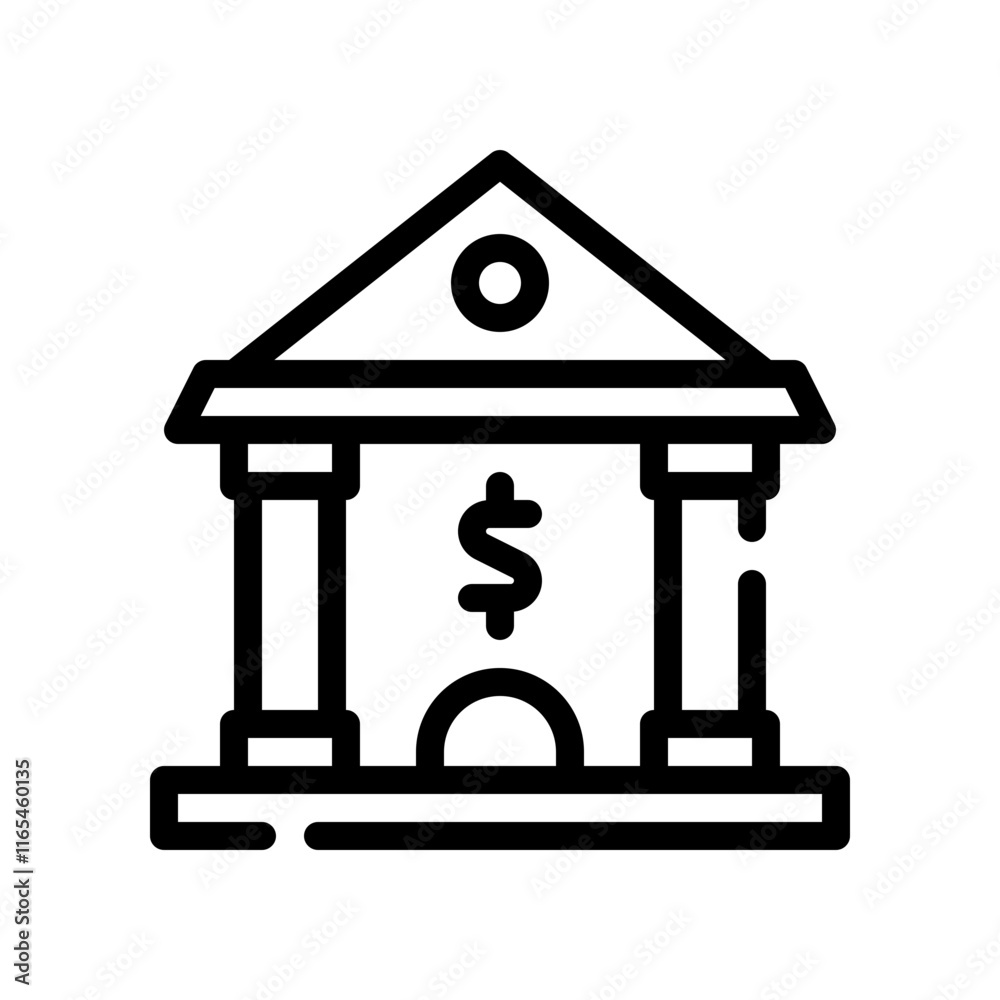 bank line icon bank line icon