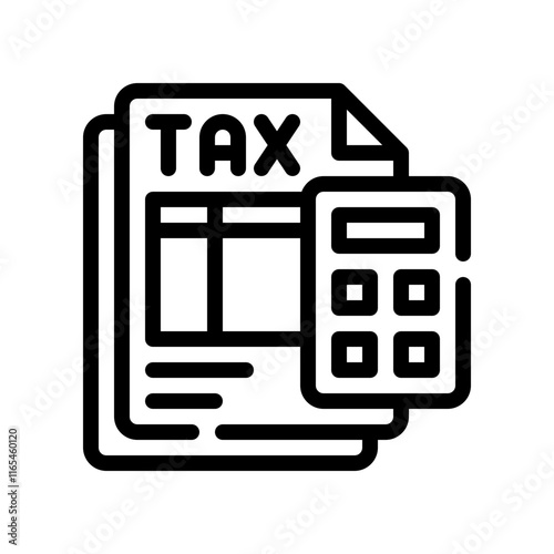 taxes line icon