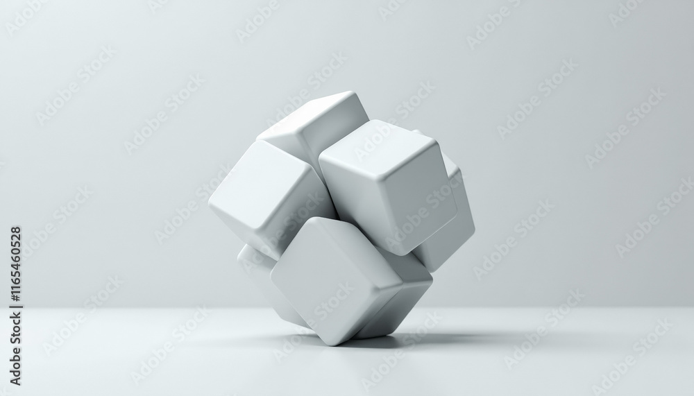 Fototapeta premium Abstract Geometric Cubes Arrangement