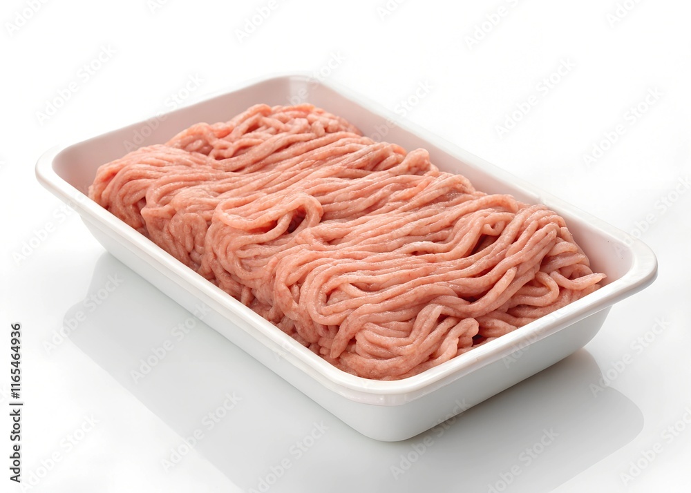minced meat in white tray isolated on white background
minced meat in white tray isolated on white background