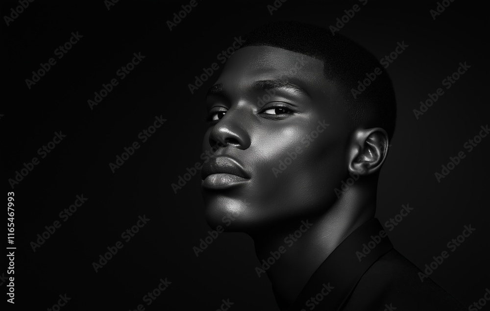closeup portrait of handsome topless male model with beautiful eyes. Black and White. closeup portrait of handsome topless male model with beautiful eyes. Black and White.