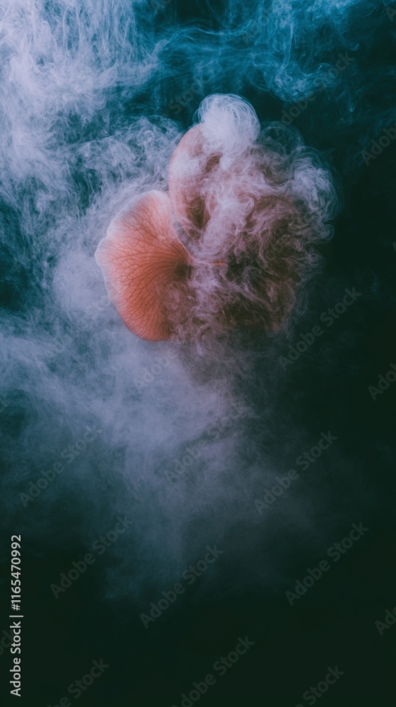 Obraz premium Abstract Smoke and Flower Petals Ethereal Mystical Dreamy Background