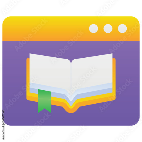 Gradient color illustration for Online education