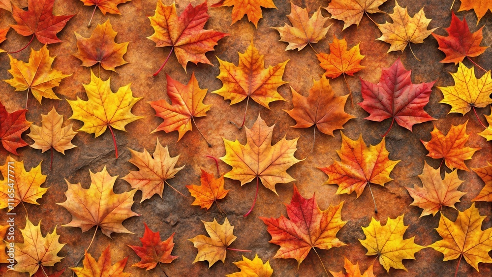Vibrant Autumn Leaves Scattered on a Rustic Ground, a Tapestry of Golden, Orange, and Red Hues Vibrant Autumn Leaves Scattered on a Rustic Ground, a Tapestry of Golden, Orange, and Red Hues
