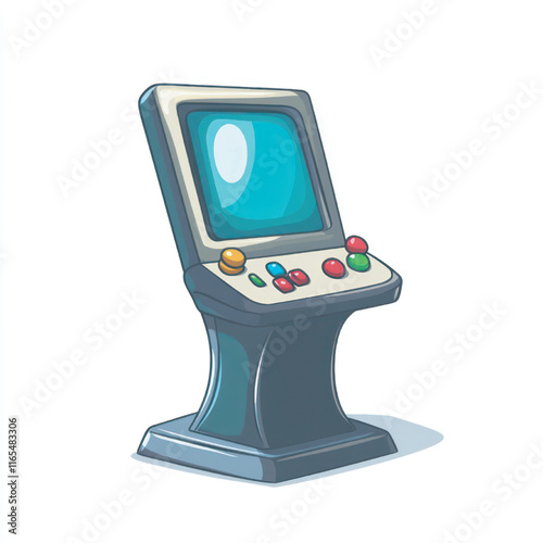 side view of a minimalist stick console game