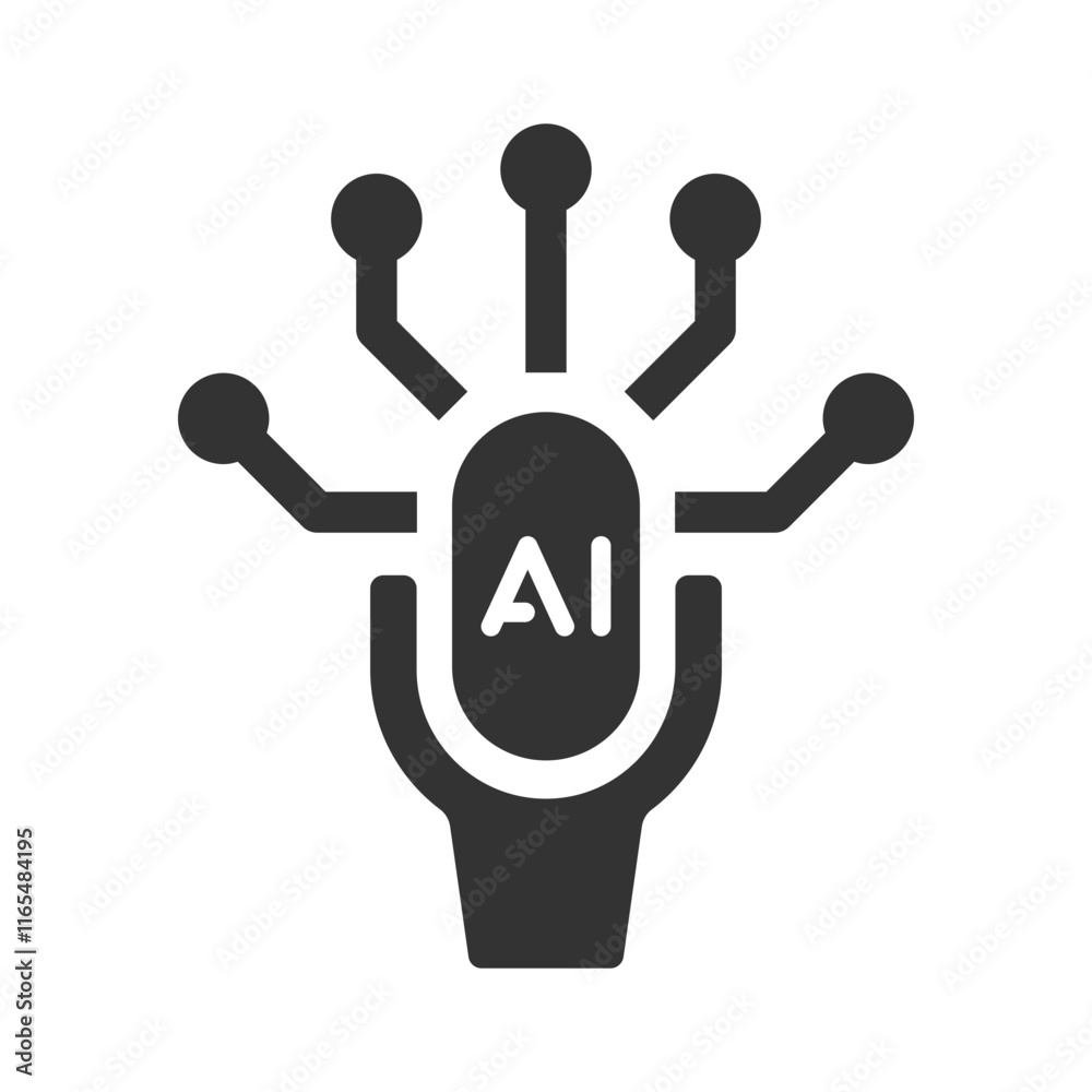 Fototapeta premium Ai recorder icon
