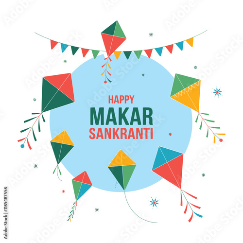 Maker sankranti vector illustration