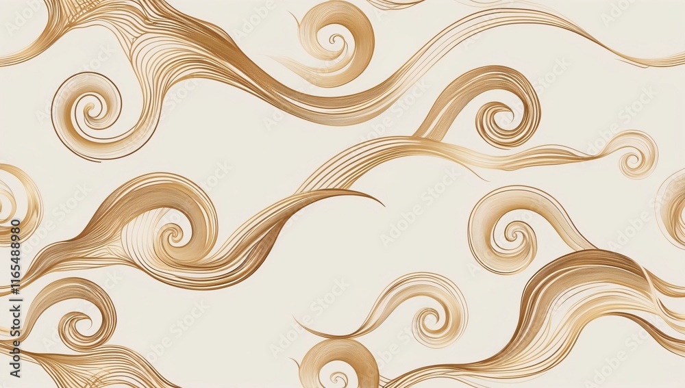 Fototapeta premium Swirling patterns in warm tones create a mesmerizing backdrop for artistic expression and design versatility