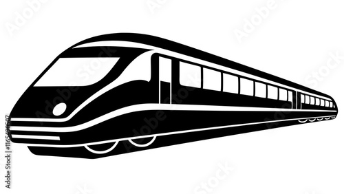 Train Silhouette Vector Illustration Simple and Iconic Design