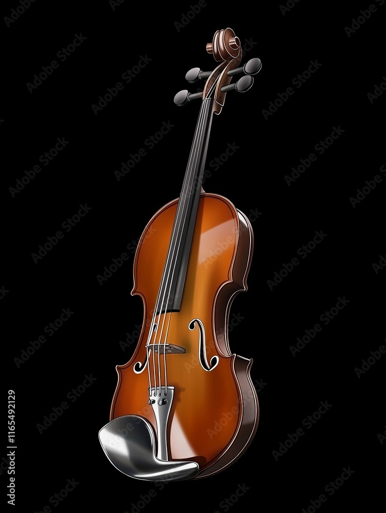 big cello with ladle and big pots, colorful, illustration style, black background big cello with ladle and big pots, colorful, illustration style, black background