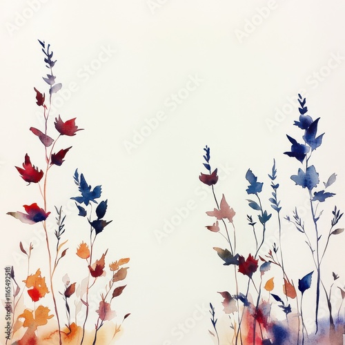 Radiant floral art abstract design white background contemporary style nature inspired botanical elegance