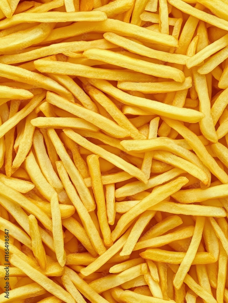 Golden French fries potatoes ready to be eaten Poster design, realistic, HD, copy space Golden French fries potatoes ready to be eaten Poster design, realistic, HD, copy space