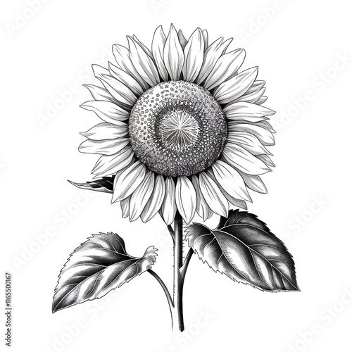 Single-Art Sunflower for Minimalist Spaces.