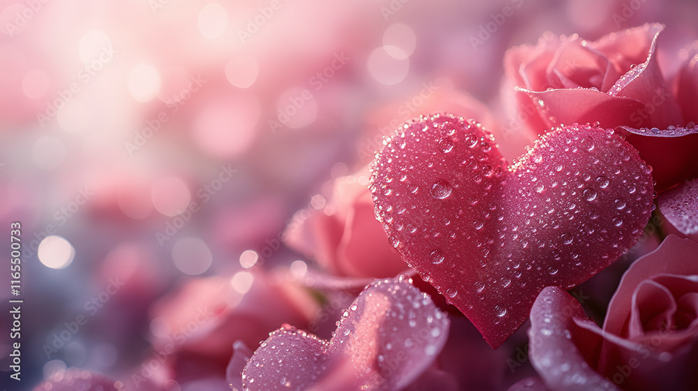 pink roses with heart and bokeh background pink roses with heart and bokeh background